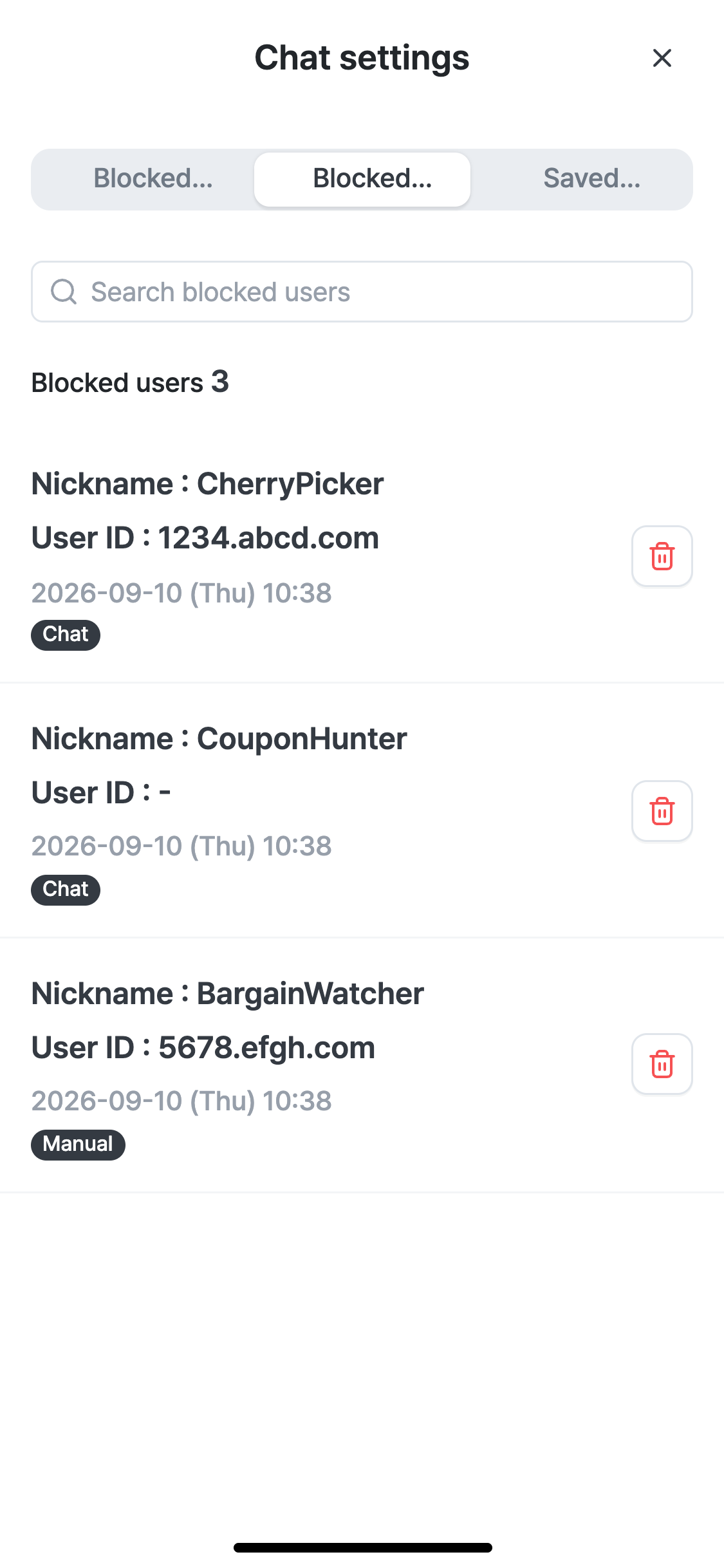 2. Chat management