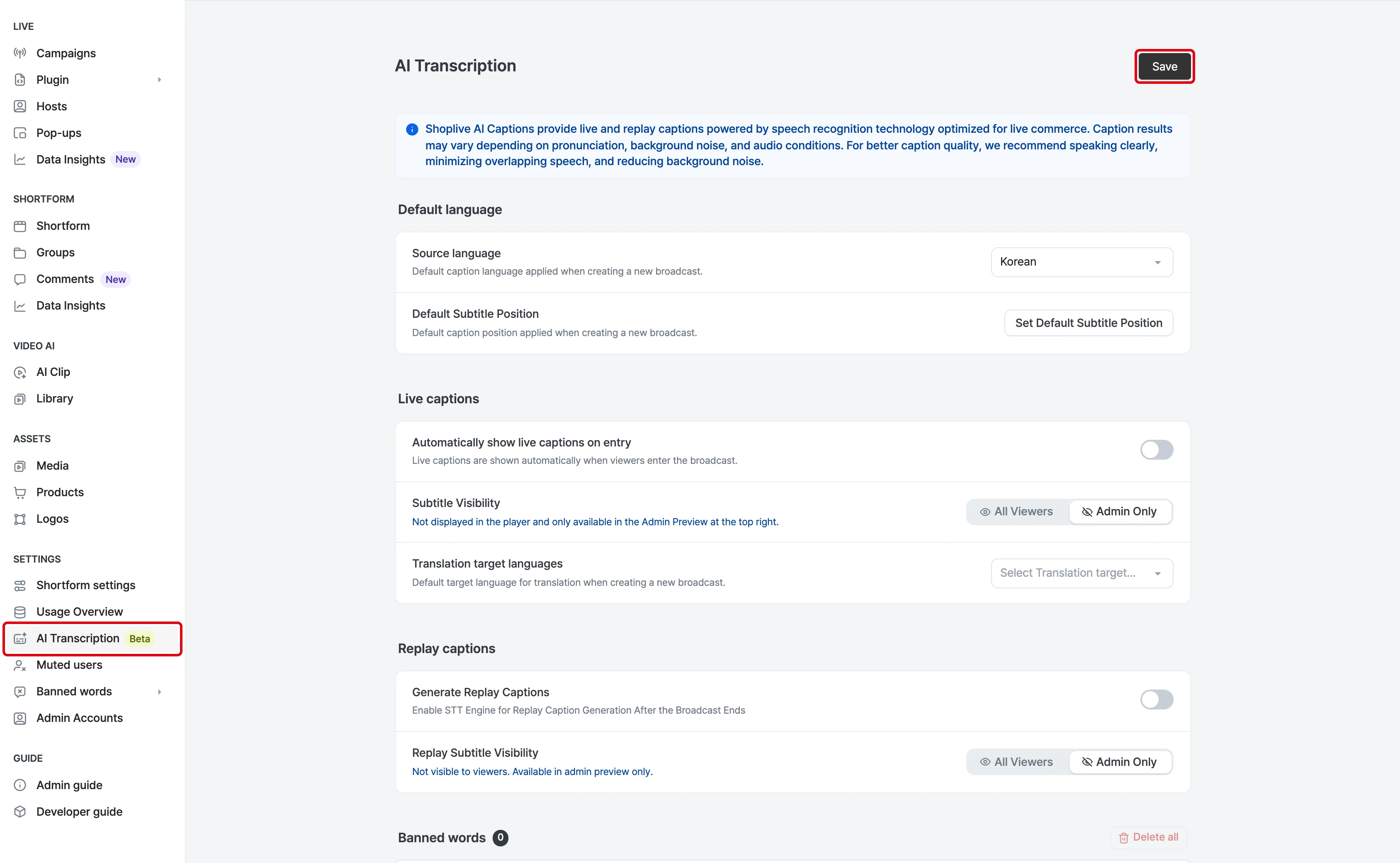 AI subtitle company defaults