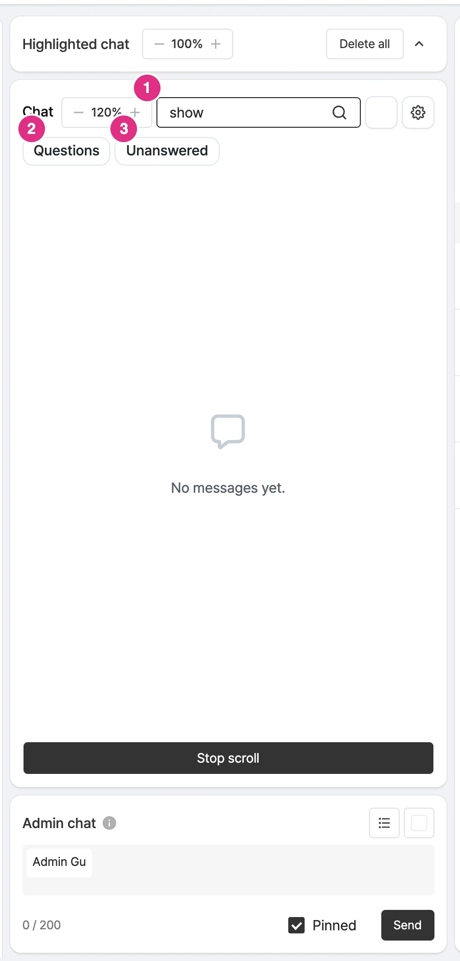 Chat search