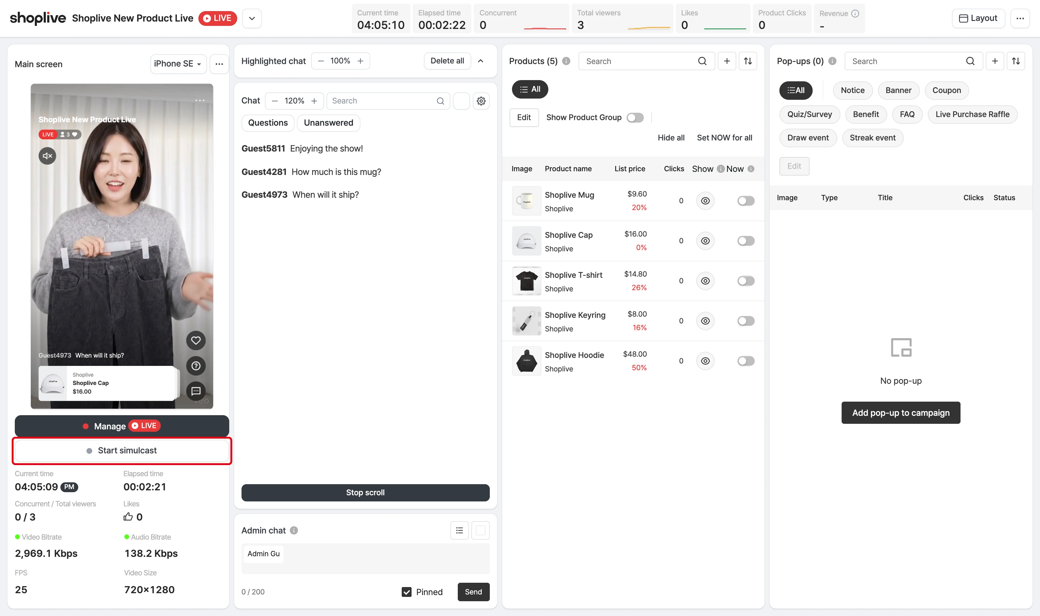 Social media simulcast guide