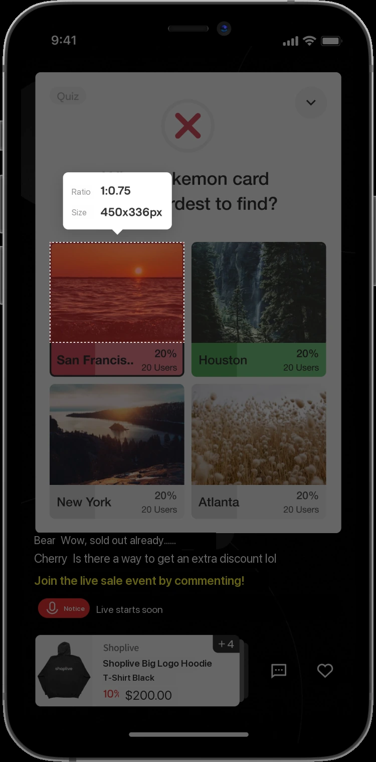 Quiz image grid type
