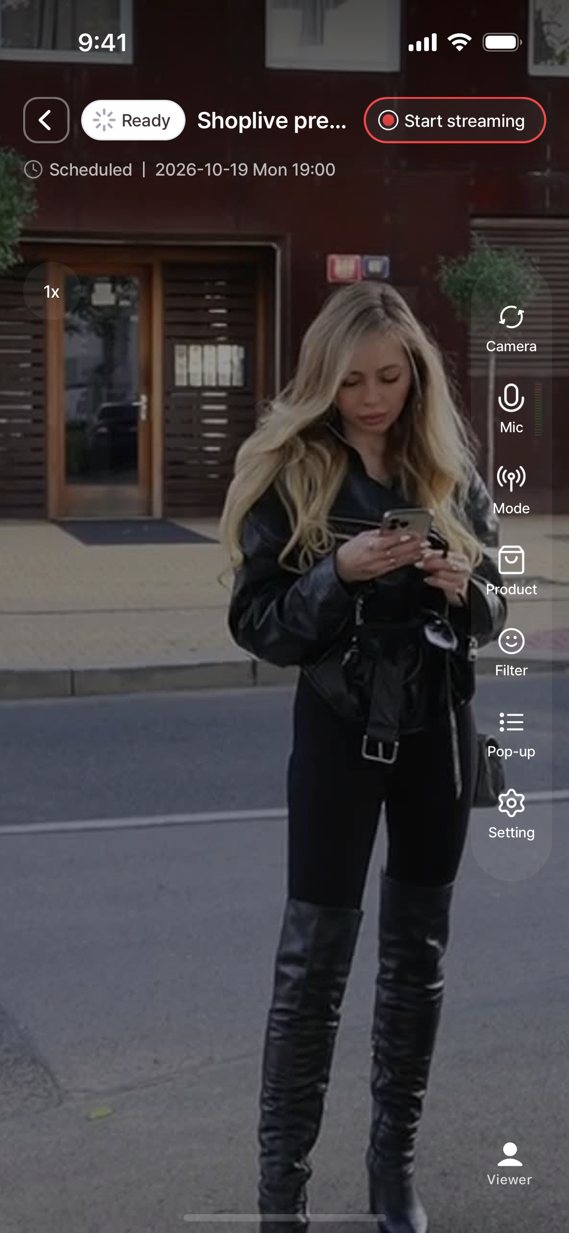 1. Streaming standby screen (Ready state)