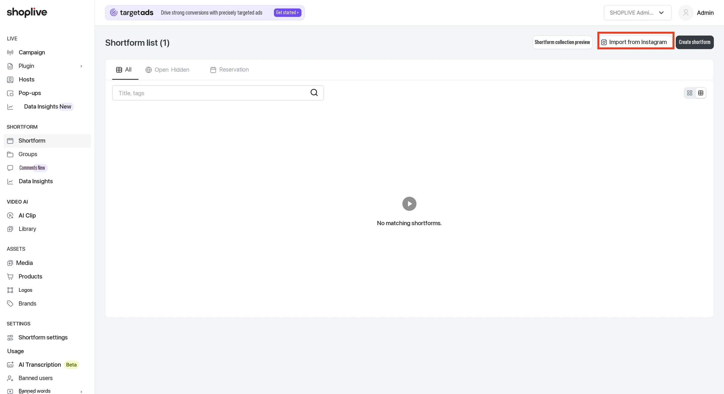 Import an Instagram post