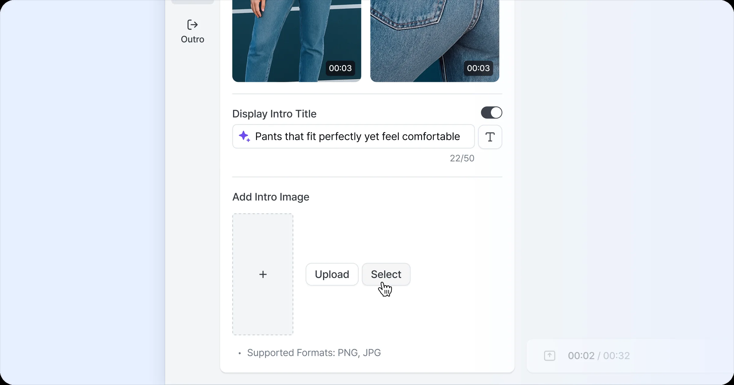 Add an intro image